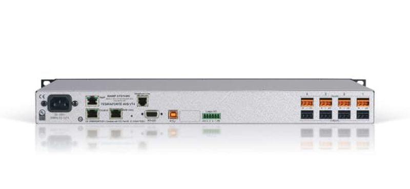 DSP 4 Inn/4 Ut AEC USB TCP/IP RS232 GPIO VOIP RJ45,AVB, FXO