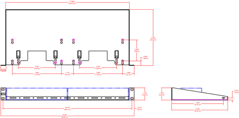 RDL Adaptor for 1/2-rack enheter
