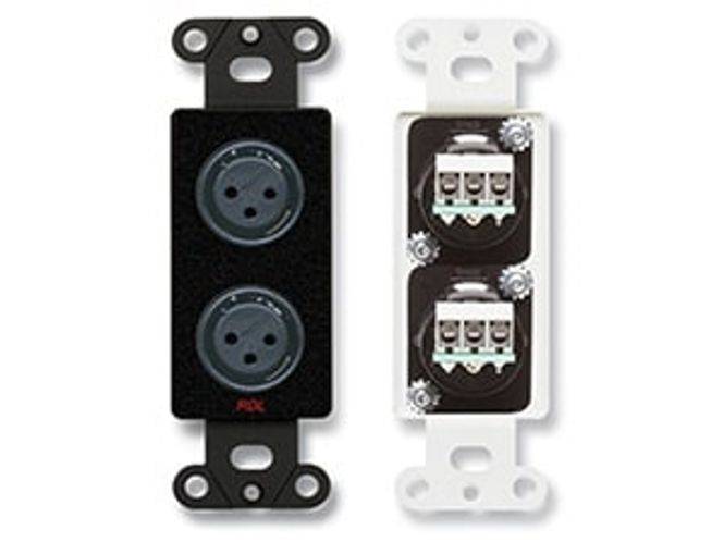 Hovedbilde RDL Dual XLR 3-pin Female Jacks on D Plate - Solder type - Black