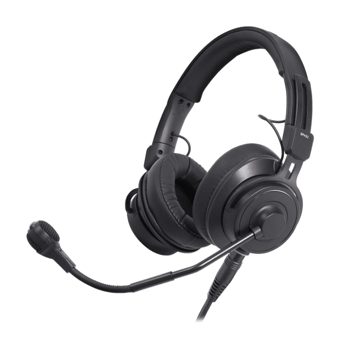 Hovedbilde Broadcast stereo headset med dynamisk mikk, uterminert