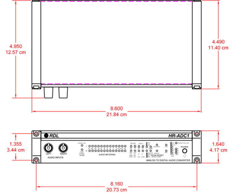 RDL Konverter A/D 24/192 - AES/EBU og S/PDIF
