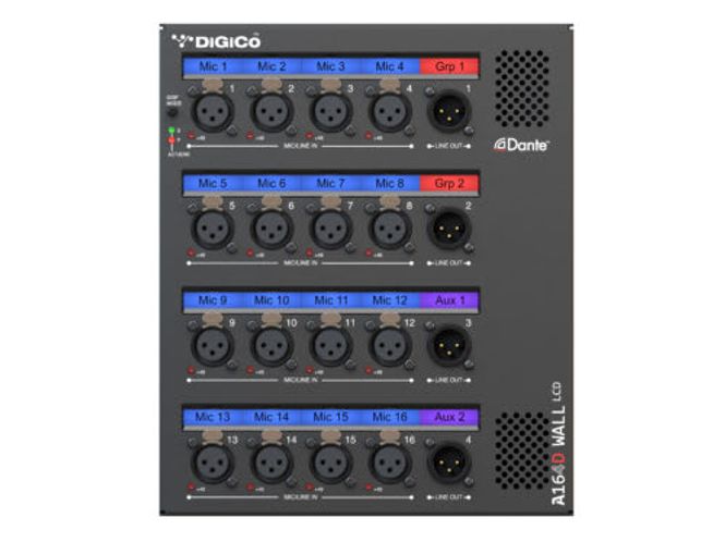 Hovedbilde 4REA4 veggboks m/ LED 16 mic/line inn, 4 line ut, Dante