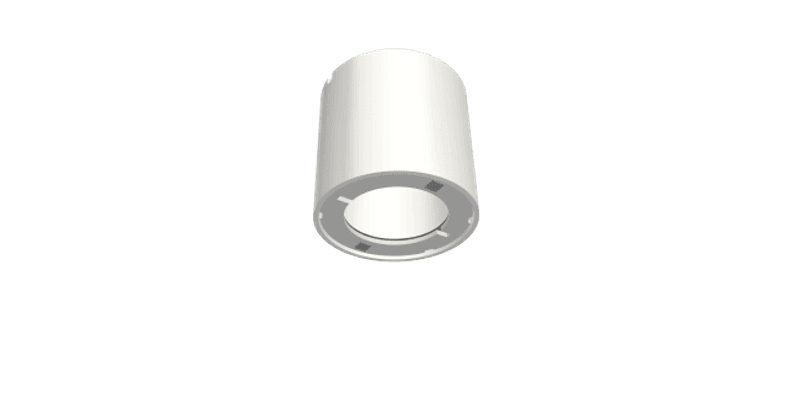 Utenpåliggende monteringshylse f/PARLÉ TCM-X takmik.,Sort