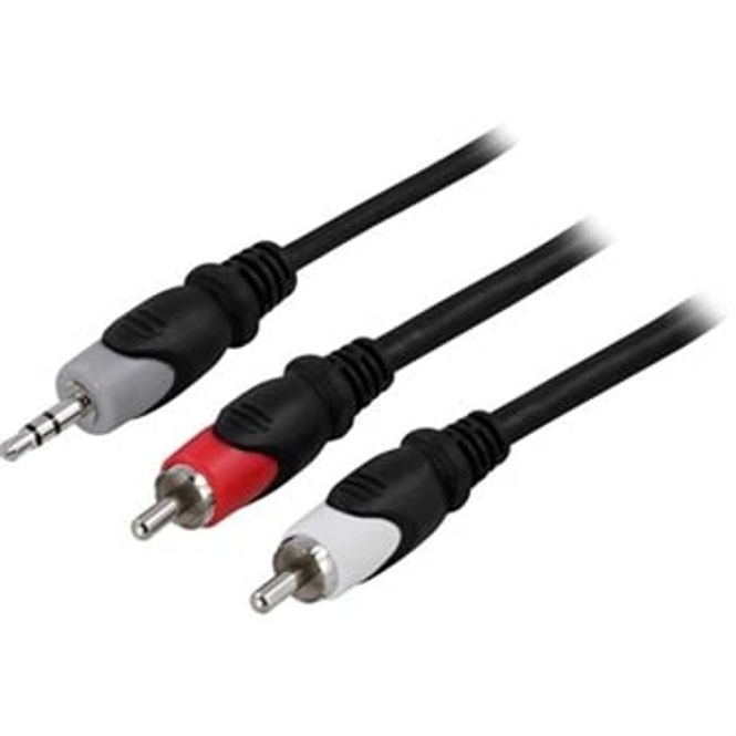 Hovedbilde Minijack to 2x RCA 5m