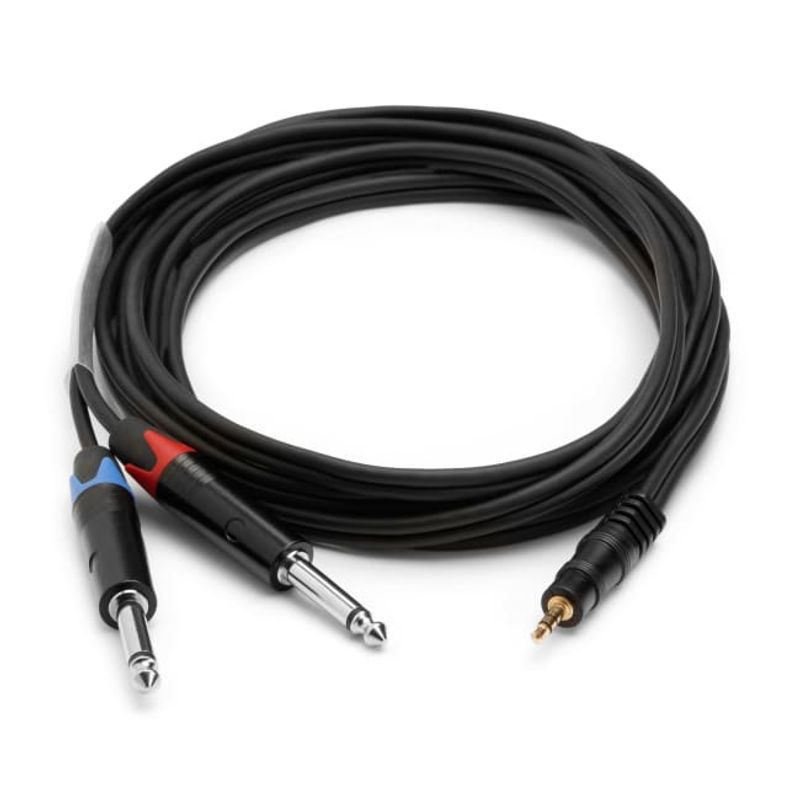 Y-split stereo Mini-jack til Jack 3 meter