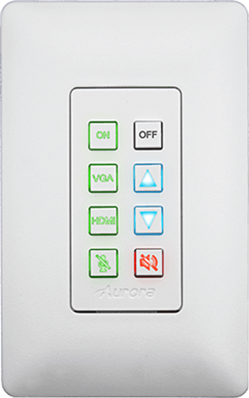 AURORA Kontrollpanel 8 Knapper POE 1xRS232 1xIR Hvit