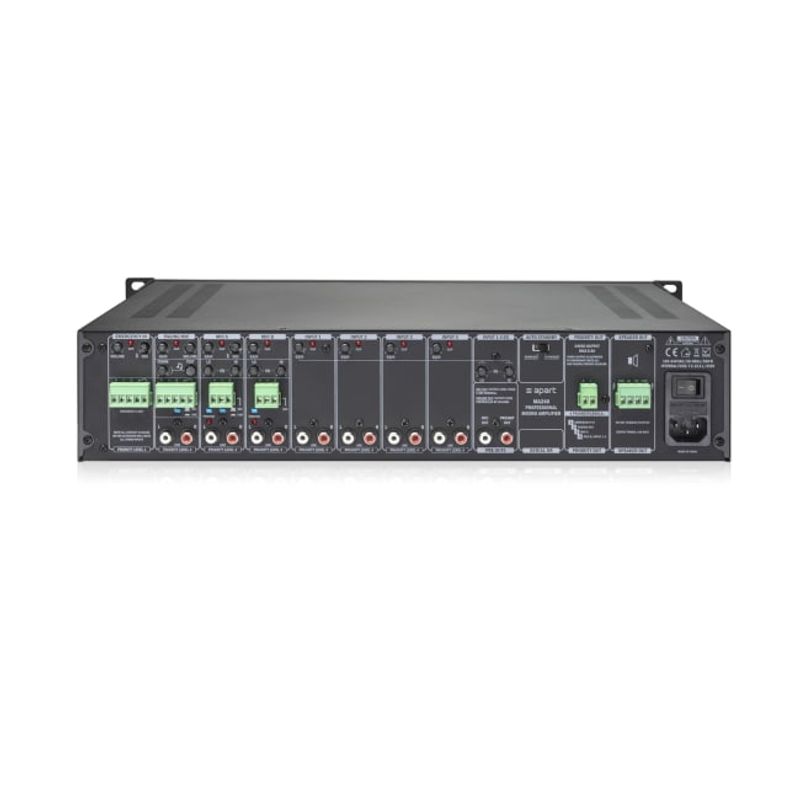 Mikseforsterker 100V/240W, 2mic/line, 4st lineIP