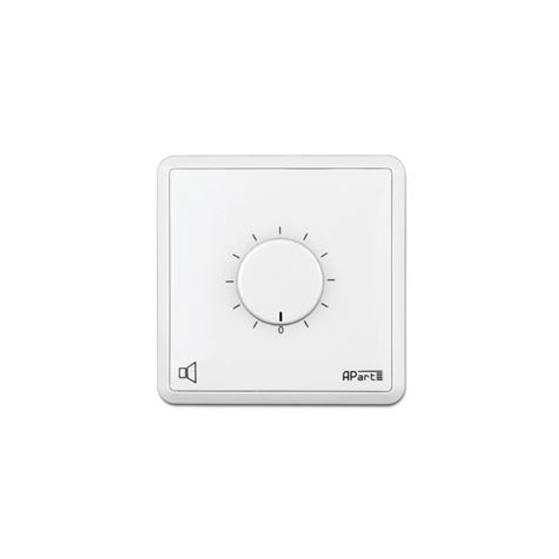 Volumkontroll 100 volt, 120W Euro, Hvit, m/24V rele