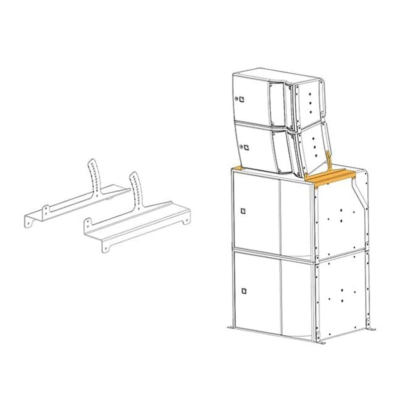 Rigging elements w/angles f/A10iW onto & under KS21iW,Hvit