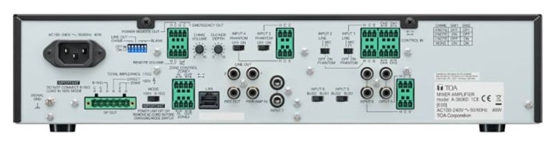 Digital mikseforsterker 60W, 7in, 6mic max, 100V/8ohm, DSP, WebG