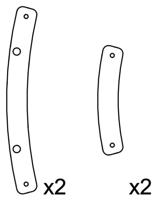 Hovedbilde End rigging plates f/A10iW Wide (white)