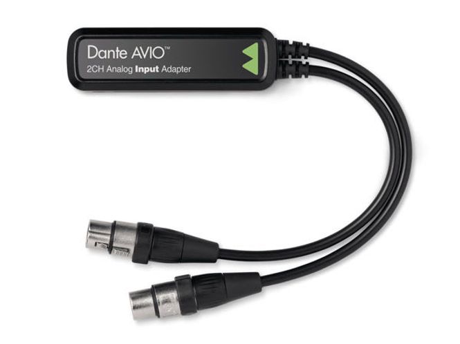 Hovedbilde DANTE adapter m/2xXLRF line level IP, PoE