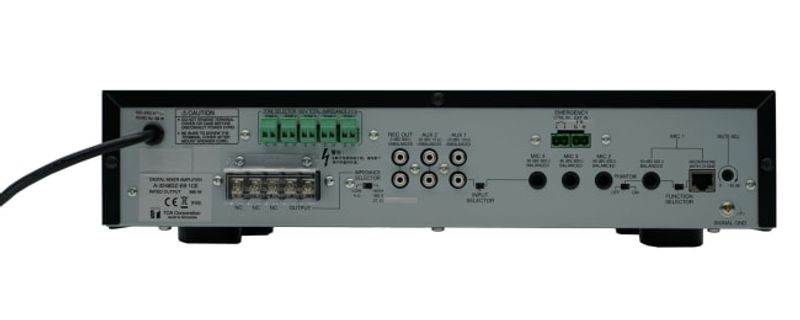 Digital mikseforsterker 120W,6in,4mic,Jack/RJ-45,100V/4ohm