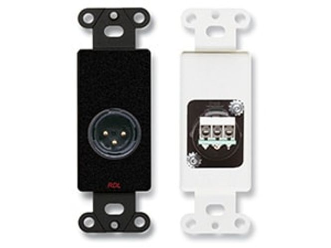 Hovedbilde RDL XLR 3-pin Male Jack on D Plate - Solder type - Black