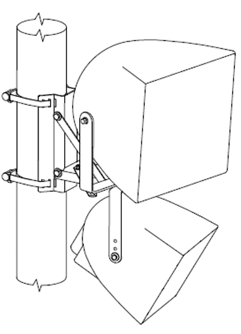 Hovedbilde POLE MOUNT Brakett, SINGLE/Dobbel Høyttaler, PAN-TILT