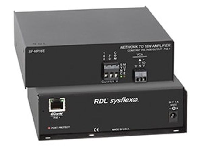 Hovedbilde RDL Dante Forsterker 100V 16W Mono Skru POE+ VCA