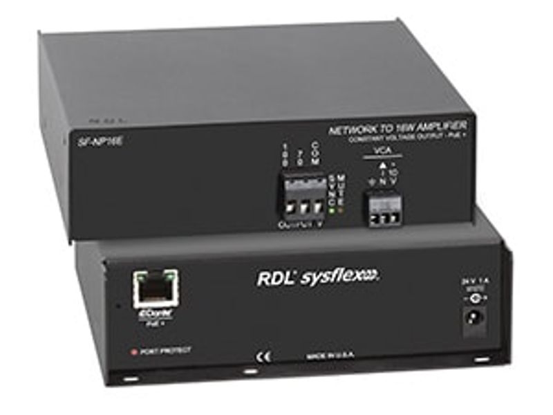 RDL Dante Forsterker 100V 16W Mono Skru POE+ VCA