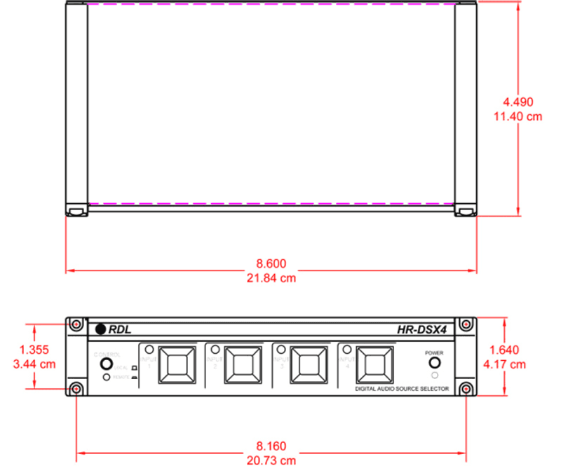 RDL Digital Audio Switcher 4:1 AES/EBU & S/PDIF