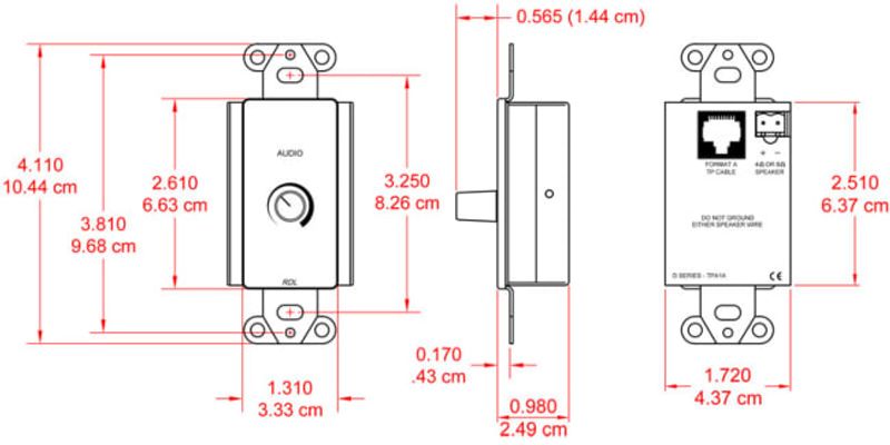 RDL Forsterker 3,5W 8ohm US veggboks