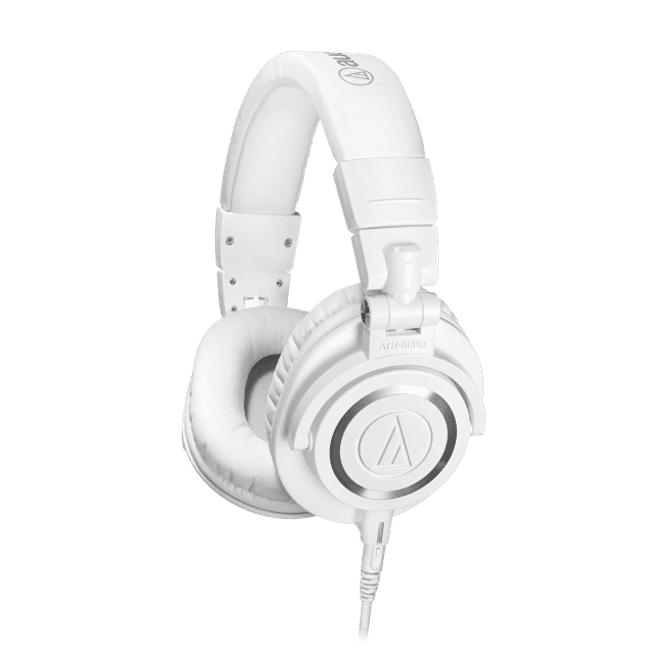 Hovedbilde Audio-Technica Hodetelefon Studio Monitor m/3 kabler, Hvit