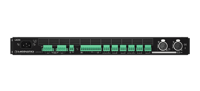 Forsterker med DSP for installasjon 4inn-4ut, AVB