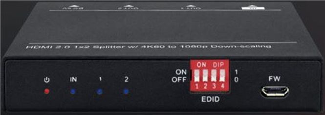 Hovedbilde Splitter 1x2 HDMI2.0 HDCP2.2 Auto EDID