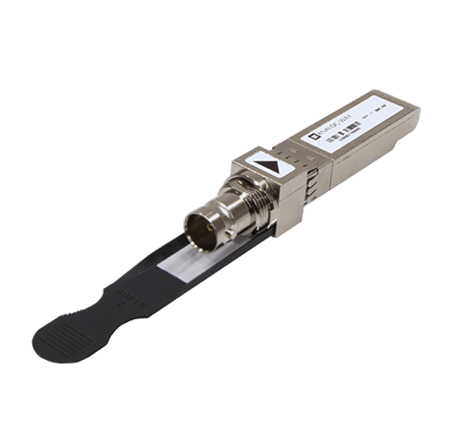 Hovedbilde 12G-SDI video SFP+ Receiver, full-size BNC, reclocked