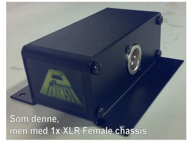Hovedbilde Robust sort aluminiumsboks, 1x XLR-F