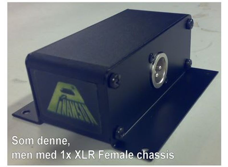 Robust sort aluminiumsboks, 1x XLR-F